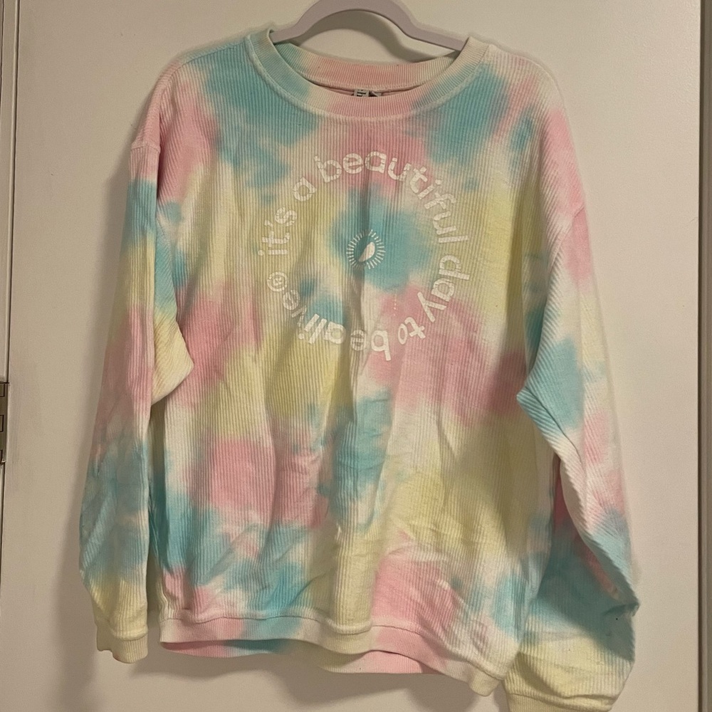 Whitney Simmons brand, comfy tie-dye crew